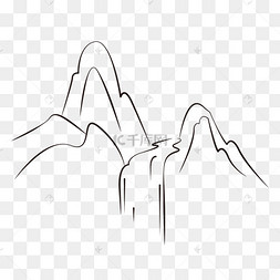 山水线描