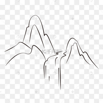 笔画山水图片_笔画山水设计图片素材大全-千库网