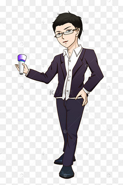 卡通婚礼司仪插画