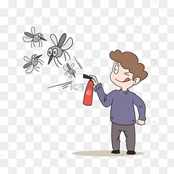 防蚊杀虫剂下载 png下载psd吸血的蚊子下载 png下载psd卡通拟人蚊子12