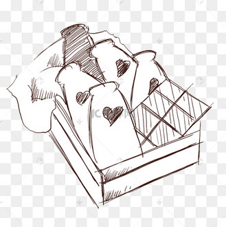 手绘线描奶瓶插画