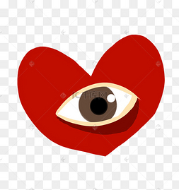 红色卡通眼睛