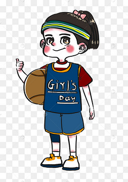 运动卡通人物篮球