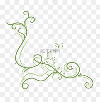 绿色植物花藤纹样矢量素材