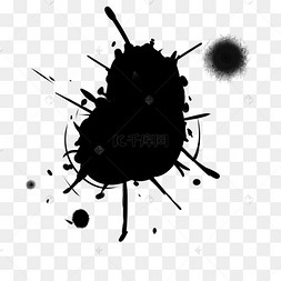 水墨墨点晕开图案