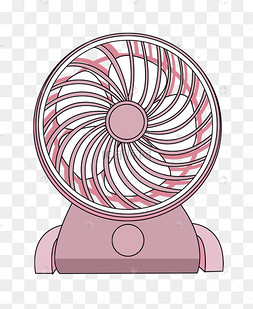 扇风粉色小电扇