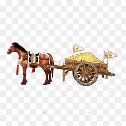 ai矢量古代运粮马车