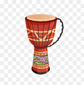 手绘云南特色乐器手鼓