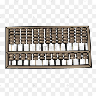 复古黑色算盘插画