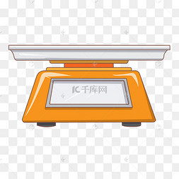 黄色的电子秤插画