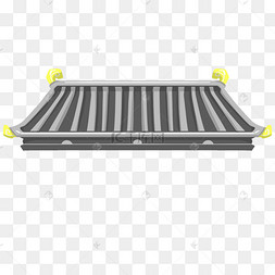 手绘漂亮的房檐插画