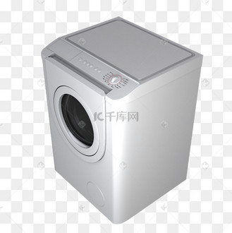 灰色立体洗衣机元素