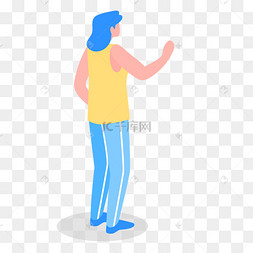 卡通站立的人
