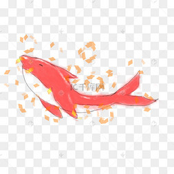 卡通可爱鲸鱼鱼群遨游手绘小清新渐变粉紫色遨游鲸鱼云层大鱼美梦幻