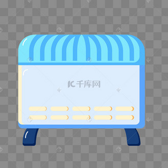 蓝浅蓝色卡通冰柜