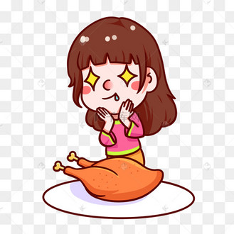 吃货流口水烤鸡开心
