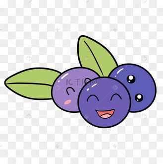 蓝莓水果表情