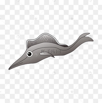 矢量手绘卡通带鱼