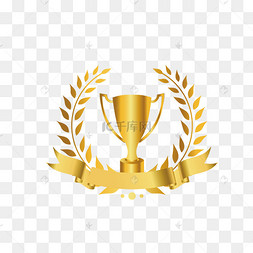 矢量金色获奖勋章金属光泽