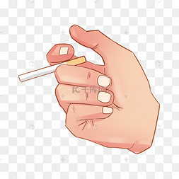 男士手势手指夹烟