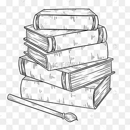 手绘线描图书插画