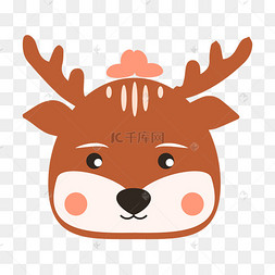 棕色动物小鹿头