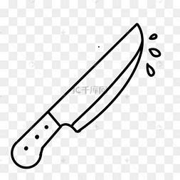 简约线条手绘水果刀图标