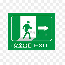 安全出口素材