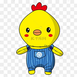 卡通小鸡娃娃插画