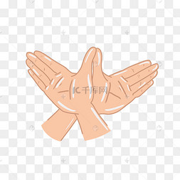 转圈手势卡通姿势