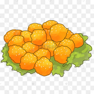 插画手绘肉丸子图