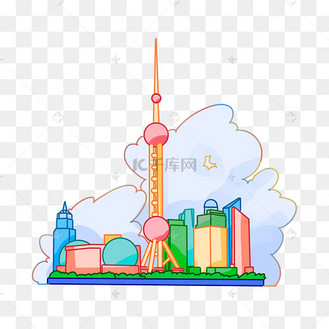 印象上海城市插画