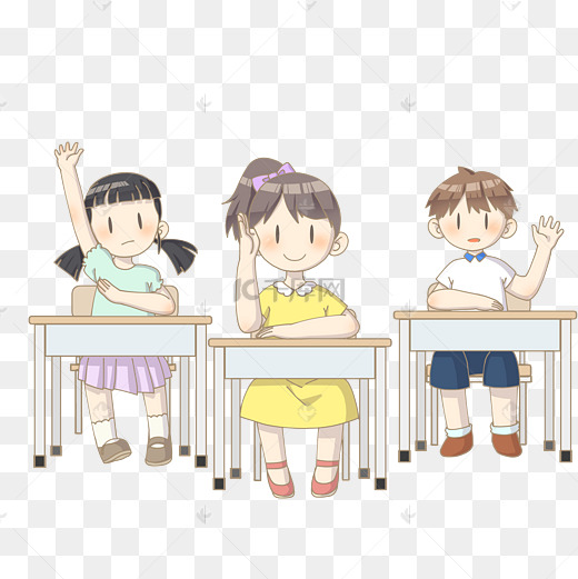 教室抢答答题学生图片