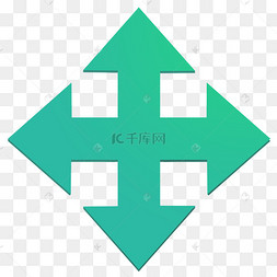 卡通彩色上下左右箭头免抠图标