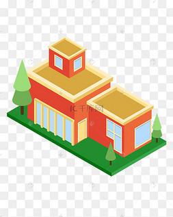 楼房卡通立体