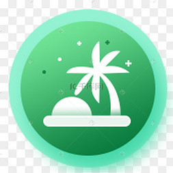 卡通周边游图标设计