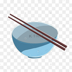 手绘餐具碗筷插画