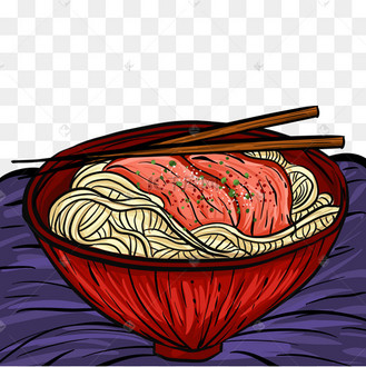 国潮美食面条大碗宽面