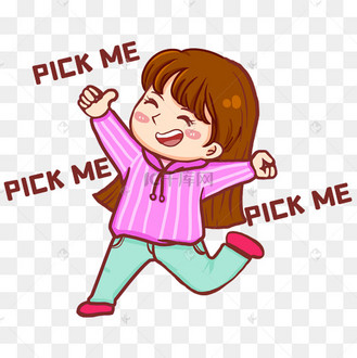 pickme卡通女孩