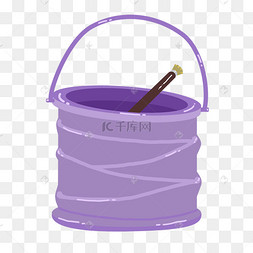 画画工具颜料桶插画
