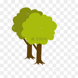 矢量绿色树木装饰图案