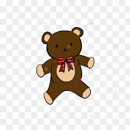 手绘卡通布偶熊