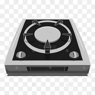 卡通深色烹饪煤气炉