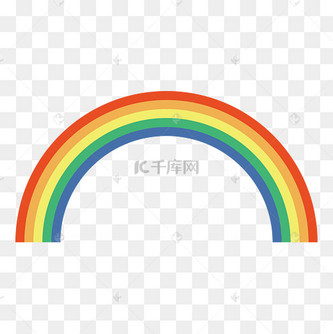 半圆可爱矢量彩虹素材