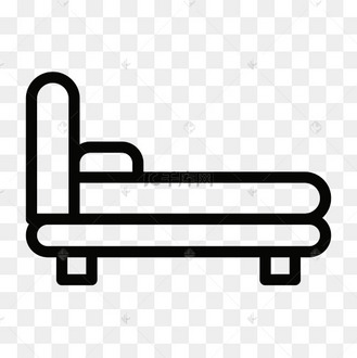 卡通侧面手绘床简约