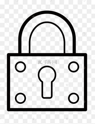 安全锁设计卡通图标