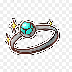 情人节戒指手绘插画