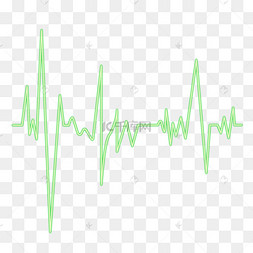 绿色折线音频声波电流线条元素素