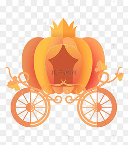 万圣节卡通南瓜车