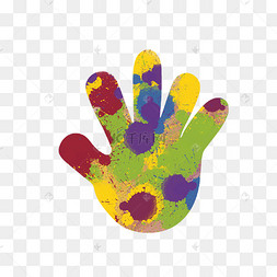 彩色手掌素材